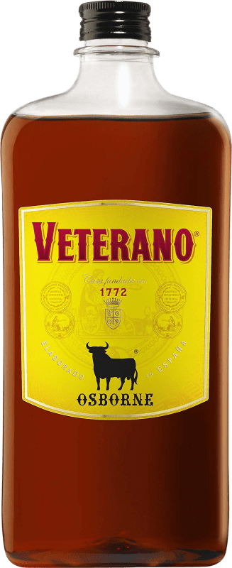 16,95 € Kostenloser Versand | Liköre Osborne Veterano Spanien Flachmann Flasche 1 L