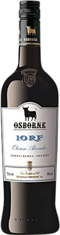 14,95 € Free Shipping | Fortified Wine Osborne 10RF Oloroso, Premium D.O. Jerez-Xérès-Sherry Andalusia Spain Palomino Fino, Pedro Ximénez 10 Years 75 cl