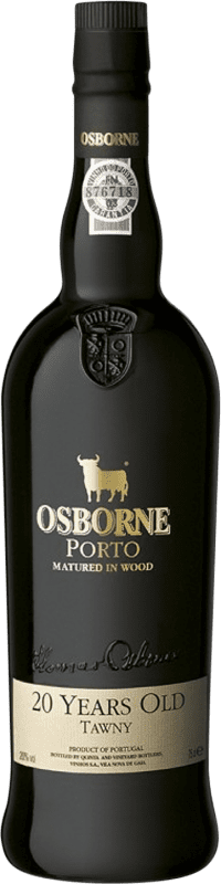 52,95 € Envío gratis | Vino Generoso Fortificado Osborne I.G. Porto Oporto Portugal Tempranillo, Touriga Franca, Touriga Nacional, Tinta Amarela, Tinta Cão, Tinta Barroca 20 Años 75 cl