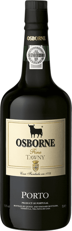 12,95 € Envío gratis | Vino Generoso Fortificado Osborne Tawny I.G. Porto Oporto Portugal Tempranillo, Touriga Franca, Touriga Nacional, Tinta Amarela, Tinta Cão, Tinta Barroca Botella 75 cl
