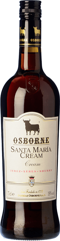 14,95 € Бесплатная доставка | Крепленое вино Osborne Santa María Cream D.O. Jerez-Xérès-Sherry Andalucía y Extremadura Испания бутылка 75 cl