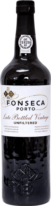 19,95 € Envío gratis | Vino generoso Fonseca Port Late Bottled Vintage L.B.V. Unfiltered I.G. Porto Oporto Portugal Tempranillo, Touriga Franca, Touriga Nacional, Tinta Amarela, Tinta Cão, Tinta Barroca Botella 75 cl
