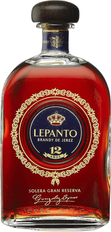 33,95 € Free Shipping | Brandy González Byass Lepanto Solera Grand Reserve D.O. Jerez-Xérès-Sherry Andalusia Spain 12 Years Bottle 70 cl