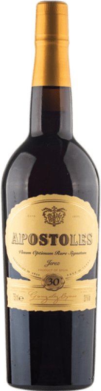 93,95 € Envio grátis | Vinho fortificado González Byass Apóstoles Palo Cortado Muy Viejo D.O. Jerez-Xérès-Sherry Andalucía y Extremadura Espanha Palomino Fino Garrafa 75 cl