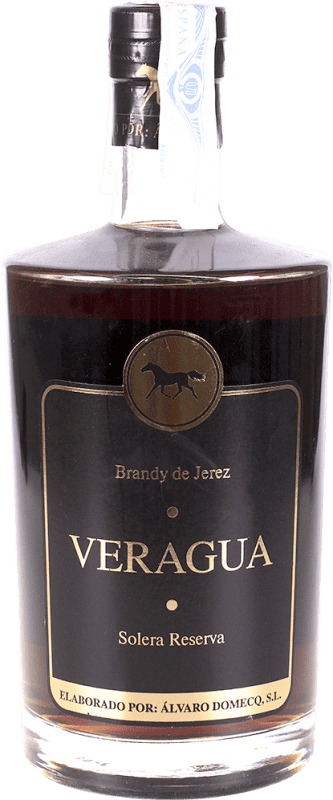 31,95 € Envio grátis | Brandy Conhaque Domecq Veragua solera Reserva Espanha Garrafa 70 cl