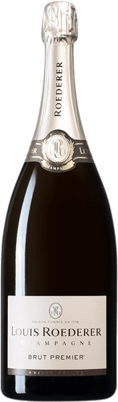 103,95 € Бесплатная доставка | Белое игристое вино Louis Roederer Brut — брют Гран Резерва A.O.C. Champagne Франция Pinot Noir — Пино Нуар, Chardonnay — Шардоне, Pinot Meunier — Пино Менье Бутылка Магнум 1,5 L