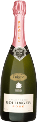 99,95 € 送料無料 | ロゼスパークリングワイン Bollinger Rosé Brut グランド・リザーブ A.O.C. Champagne シャンパン フランス Pinot Black, Chardonnay, Pinot Meunier ボトル 75 cl