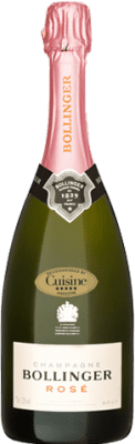 93,95 € 免费送货 | 玫瑰气泡酒 Bollinger Rosé 香槟 大储备 A.O.C. Champagne 香槟酒 法国 Pinot Black, Chardonnay, Pinot Meunier 瓶子 75 cl