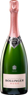 96,95 € Kostenloser Versand | Rosé Sekt Bollinger Rosé Brut Große Reserve A.O.C. Champagne Champagner Frankreich Spätburgunder, Chardonnay, Pinot Meunier Flasche 75 cl