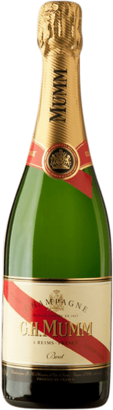 34,95 € Envío gratis | Espumoso blanco G.H. Mumm Cordon Rouge Brut Gran Reserva A.O.C. Champagne Francia Pinot Negro, Chardonnay, Pinot Meunier Botella 75 cl
