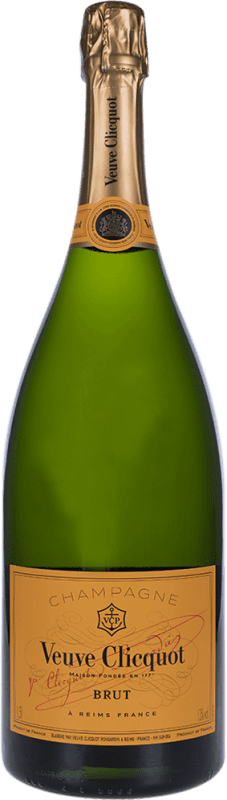 143,95 € 送料無料 | 白のスパークリングワイン Veuve Clicquot Brut — ブリュット Yellow — イエローエディション グラン・レセルバ A.O.C. Champagne シャンパン フランス Pinot Noir — ピノ・ノワール, Chardonnay — シャルドネ, Pinot Meunier — ピノ・ムニエ マグナムボトル 1,5 L