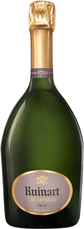 75,95 € Бесплатная доставка | Белое игристое Ruinart брют Гранд Резерв A.O.C. Champagne Франция бутылка 75 cl
