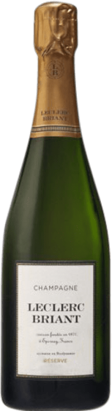69,95 € Бесплатная доставка | Белое игристое Leclerc Briant брют Резерв A.O.C. Champagne Франция Pinot Black, Chardonnay, Pinot Meunier бутылка 75 cl