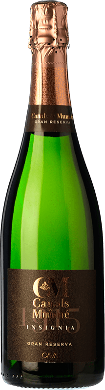 9,95 € 免费送货 | 白起泡酒 Canals & Munné Insignia 香槟 大储备 D.O. Cava 加泰罗尼亚 西班牙 Macabeo, Xarel·lo, Parellada 瓶子 75 cl