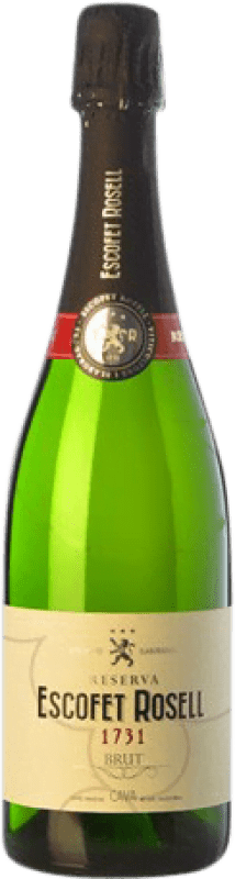 7,95 € Envoi gratuit | Vin Mousseux Blanc Escofet Rosell Brut Réserve D.O. Cava Catalogne Espagne Macabeo — Macabeu, Xarel·lo, Parellada 75 cl