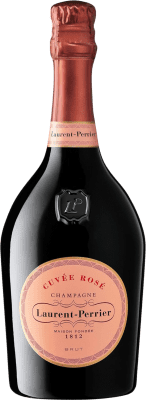117,95 € Envio grátis | Espumante rosé Laurent Perrier Cuvée Rosé Brut Grande Reserva A.O.C. Champagne França Pinot Preto, Chardonnay, Pinot Meunier Garrafa 75 cl