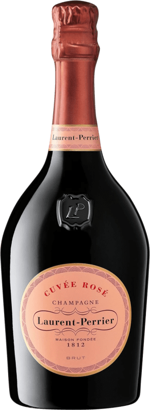 117,95 € Envío gratis | Espumoso rosado Laurent Perrier Cuvée Rosé Brut Gran Reserva A.O.C. Champagne Francia Pinot Negro, Chardonnay, Pinot Meunier Botella 75 cl