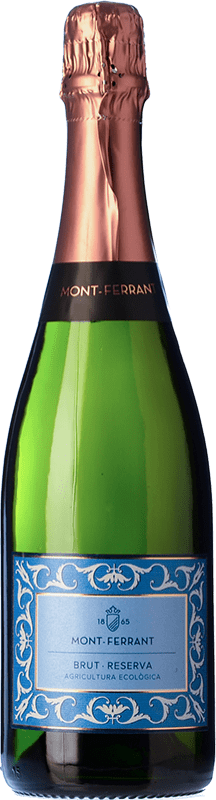 14,95 € Envoi gratuit | Vin Mousseux Blanc Mont-Ferrant Brut Réserve D.O. Cava Catalogne Espagne Macabeo — Macabeu, Xarel·lo, Chardonnay, Parellada Eco — Biologique Bouteille 75 cl