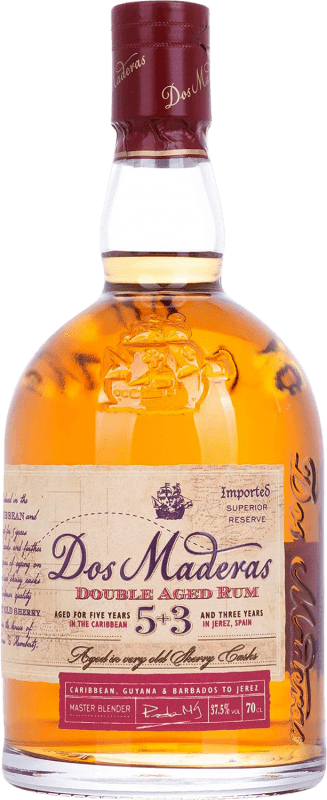 33,95 € Free Shipping | Rum Williams & Humbert Dos Maderas 5+3 Añejo — Aged Spain 70 cl