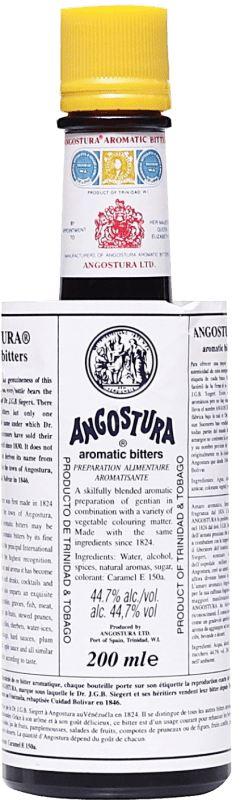 18,95 € Spedizione Gratuita | Schnapps Angostura Trinidad e Tobago Bottiglietta 20 cl Bitter — Amaro