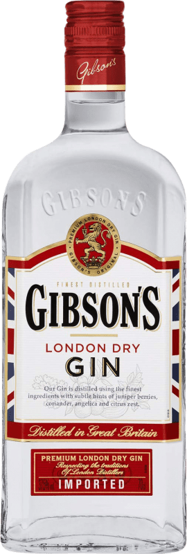 11,95 € Free Shipping | Gin Bardinet Gibson's Gin United Kingdom Bottle 70 cl