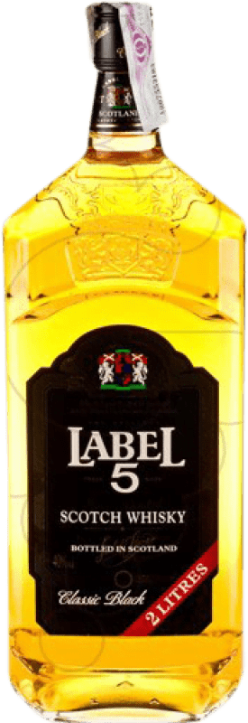 39,95 € Бесплатная доставка | Виски смешанные Bardinet Label Объединенное Королевство 5 Лет Специальная бутылка 2 L