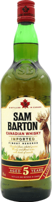 21,95 € Envío gratis | Whisky Blended Bardinet Sam Barton Canadá Botella 1 L