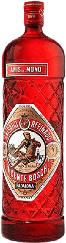 16,95 € Free Shipping | Aniseed Liqueur Anís del Mono Botella Roja Sweet Limited Edition Spain Magnum Bottle 1,5 L