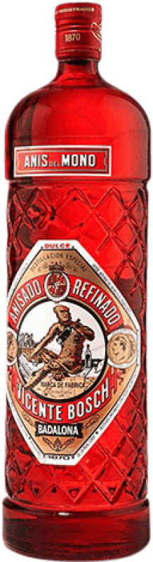 15,95 € Kostenloser Versand | Anislikör Anís del Mono Edición Botella Roja Süß Spanien Magnum-Flasche 1,5 L