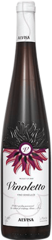 3,95 € Free Shipping | Red wine Alvisa Vinoletto Semi-Dry Semi-Sweet Young D.O. La Mancha Castilla la Mancha y Madrid Spain Grenache Bottle 75 cl