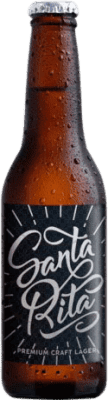 1,95 € Kostenloser Versand | Bier Barcelona Beer Santa Rita Lager Spanien Drittel-Liter-Flasche 33 cl