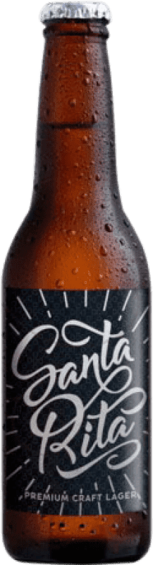 1,95 € Kostenloser Versand | Bier Barcelona Beer Santa Rita Lager Spanien Drittel-Liter-Flasche 33 cl