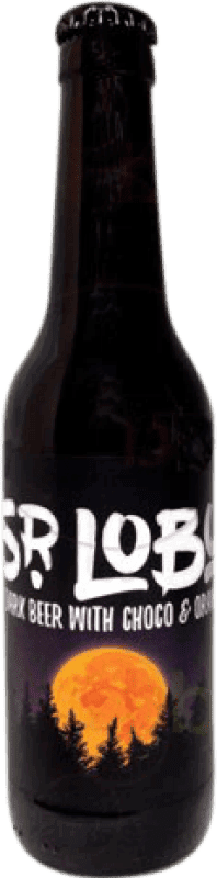 2,95 € Envio grátis | Cerveja Barcelona Beer Sr. Lobo Sweet Stout Naranja & Chocolate & Lactosa Espanha Garrafa Terço 33 cl