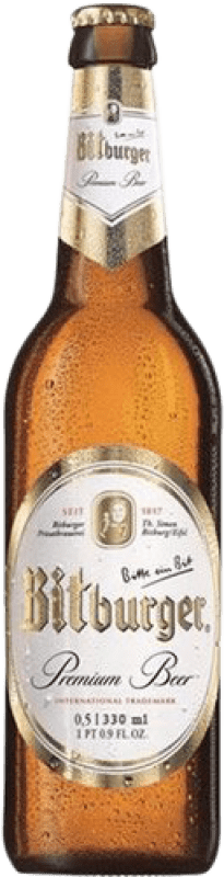2,95 € Spedizione Gratuita | Birra Bitburger Germania Bottiglietta Terzo 33 cl
