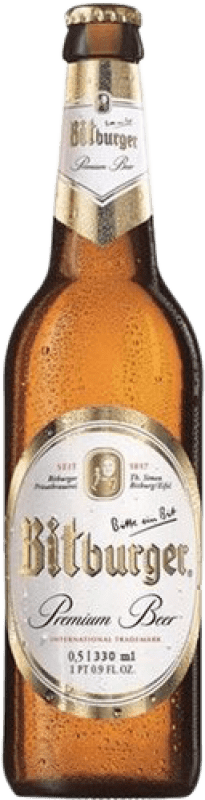 2,95 € Бесплатная доставка | Пиво Bitburger Германия треть литровая бутылка 33 cl