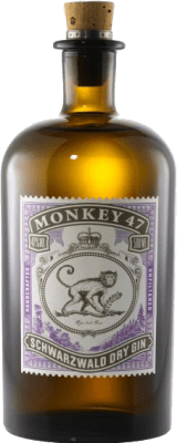 53,95 € 免费送货 | 金酒 Black Forest Monkey 47 Schwarzwald Dry Gin 德国 瓶子 Medium 50 cl