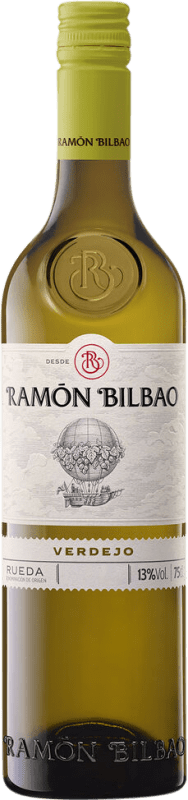 7,95 € Spedizione Gratuita | Vino bianco Ramón Bilbao Giovane D.O. Rueda Castilla y León Spagna Verdejo Bottiglia 75 cl