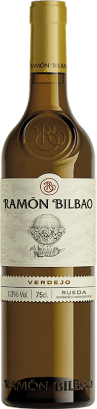 7,95 € Envío gratis | Vino blanco Ramón Bilbao Joven D.O. Rueda Castilla y León España Verdejo Botella 75 cl