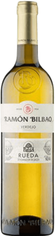 4,95 € Spedizione Gratuita | Vino bianco Ramón Bilbao Giovane D.O. Rueda Castilla y León Spagna Verdejo Bottiglia Medium 50 cl