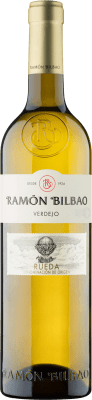 18,95 € Envío gratis | Vino blanco Ramón Bilbao Joven D.O. Rueda Castilla y León España Verdejo Botella Magnum 1,5 L