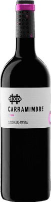 11,95 € 免费送货 | 红酒 Carramimbre 橡木 D.O. Ribera del Duero 卡斯蒂利亚莱昂 西班牙 Tempranillo, Cabernet Sauvignon 瓶子 75 cl