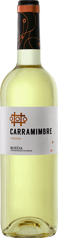 7,95 € Spedizione Gratuita | Vino Bianco Carramimbre Giovane D.O. Rueda Castilla y León Spagna Verdejo Bottiglia 75 cl