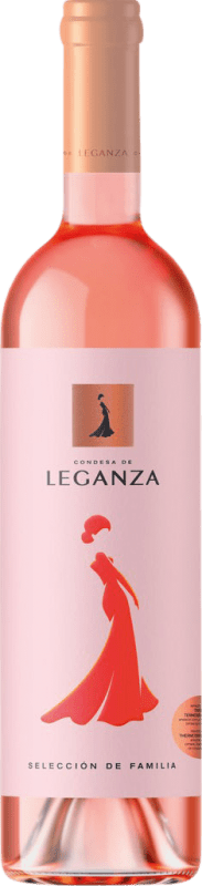 6,95 € Envío gratis | Vino Rosado Condesa de Leganza Selección Familiar, Rosé — Rosado Joven I.G.P. Vino de la Tierra de Castilla Castilla la Mancha y Madrid España Garnacha 75 cl