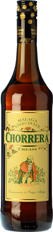9,95 € Envio grátis | Vinho Generoso Fortificado Málaga Virgen Chorrera Cream D.O. Sierras de Málaga Andalucía y Extremadura Espanha Pedro Ximénez Garrafa 75 cl