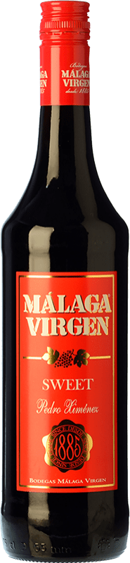 10,95 € Spedizione Gratuita | Vino fortificato Málaga Virgen D.O. Sierras de Málaga Andalucía y Extremadura Spagna Pedro Ximénez Bottiglia 75 cl