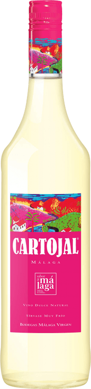 13,95 € Envio grátis | Vinho Branco Málaga Virgen Cartojal D.O. Sierras de Málaga Andalucía y Extremadura Espanha Moscato Garrafa 75 cl