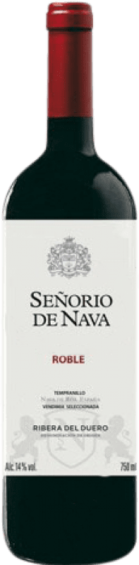 7,95 € Kostenloser Versand | Rotwein Señorío de Nava Eiche D.O. Ribera del Duero Kastilien und León Spanien Tempranillo, Cabernet Sauvignon Flasche 75 cl