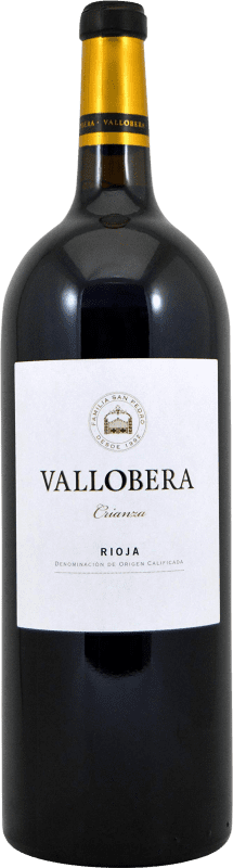 22,95 € Envio grátis | Vinho tinto Vallobera Crianza D.O.Ca. Rioja La Rioja Espanha Tempranillo Garrafa Magnum 1,5 L