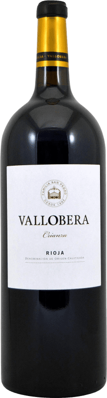 22,95 € Envío gratis | Vino tinto Vallobera Crianza D.O.Ca. Rioja La Rioja España Tempranillo Botella Magnum 1,5 L