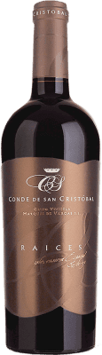 36,95 € Envoi gratuit | Vin Rouge Conde de San Cristóbal Raices D.O. Ribera del Duero Castille et Leon Espagne Tempranillo, Merlot, Cabernet Sauvignon 75 cl